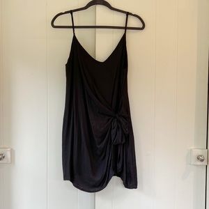 Mini black wrap dress